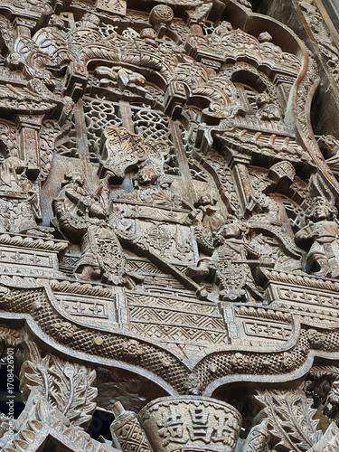 The unique door carvings of the Ancestral Temple of Chen Family