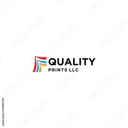 Digital print and printing logo design template. Vector illustration.