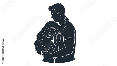 Vector Illustration of Group of Young People Profile Silhouettes Faces Boys and Girls AI EPS PNG