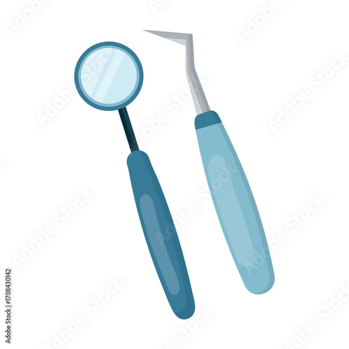 Dental Mirror and Explorer Tool Set – Essential Instruments for Oral Examination and Diagnosis