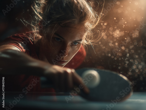 Table tennis spin shot