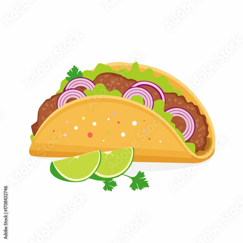 Frische Tacos gefüllt mit mariniertem Rindfleisch (Carne Asada)