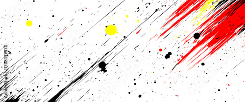 Vector Colorful Grunge Style Brush Concept Design Elements