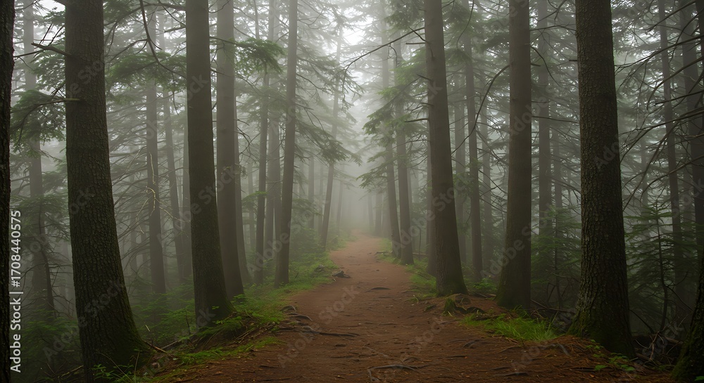 Fototapeta premium Misty forest path