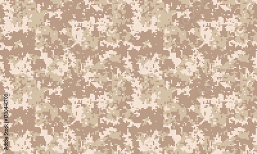 Abstract desert camouflage pattern.  Seamless digital texture ideal for military, tactical, or fashion designs.  Subtle yet striking, this neutral tone blends seamlessly into diverse backgrounds.