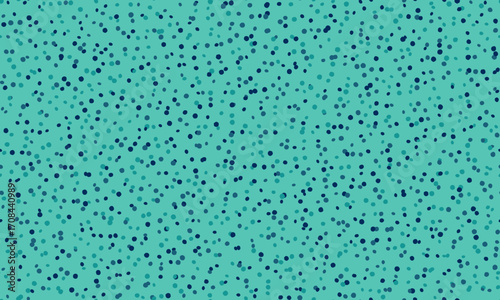 Abstract teal background with scattered dark teal dots.  Perfect for websites, social media, or print projects needing a playful, subtle texture. Evokes feelings of calm, serenity, and celebration.