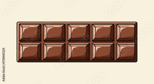 Classic milk chocolate bar with twelve square segments.