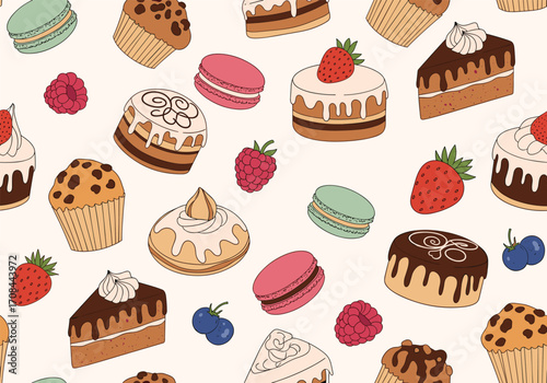 A delightful assortment of baked sweet treats and pastries.