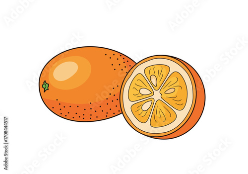 Sweet and tart citrus fruits with a bright orange peel providing delicious refreshment.