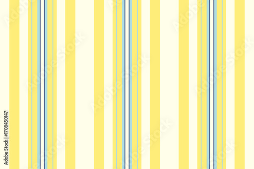 Tovely textile background vertical, up vector fabric texture. Fayer stripe pattern seamless lines in yellow and white colors.