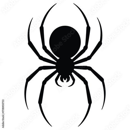 Silhouette of a spider, creepy and spooky design for Halloween