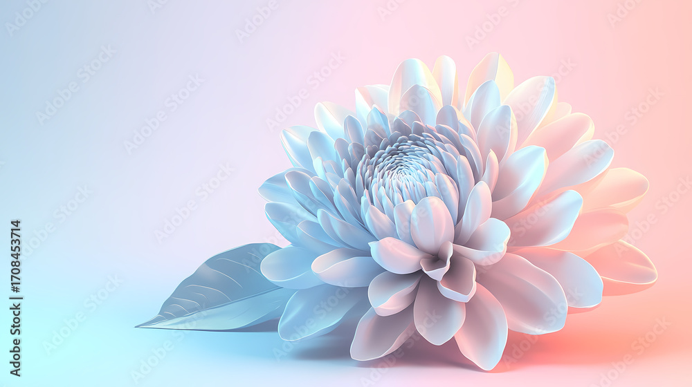 Obraz premium Elegant Pastel Chrysanthemum in Soft Light