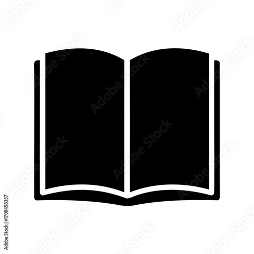 Open book icon symbolizing knowledge learning and literary pursuits in education