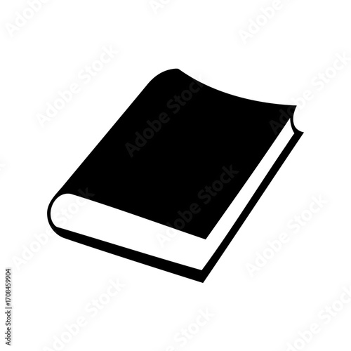 Simple black book image representing knowledge learning and reading resources object