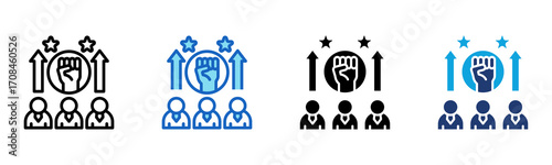 Empowering icon Multi Style Vector Illustration