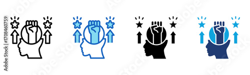 Motivation icon Multi Style Vector Illustration