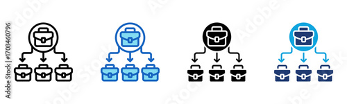 Diversification icon Multi Style Vector Illustration