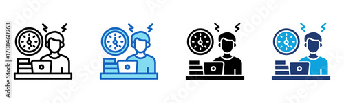 Workload icon Multi Style Vector Illustration