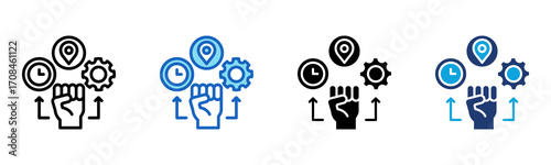 Autonomy icon Multi Style Vector Illustration