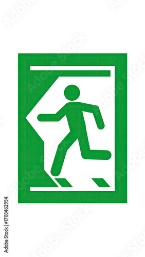 Green emergency exit sign (2)