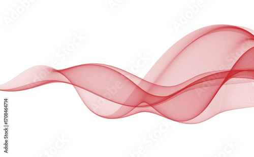 Transparent Smoky Wave Flow Background with Elegant Red Gradient Lines and Smooth Airy Motion Effect for Abstract Modern Digital Artwork, Futuristic Design, and Creative Visual Concepts
