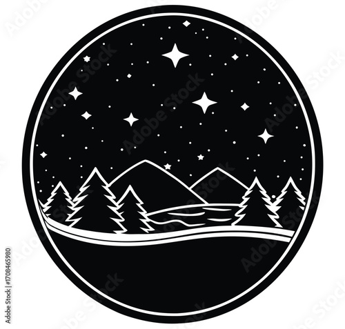 Santa Claus on a sleigh with snow and winter decoration vector illustration for a Christmas holiday card design
