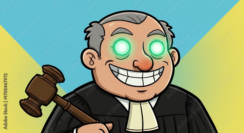 Fototapeta premium Judge cartoon illustration
