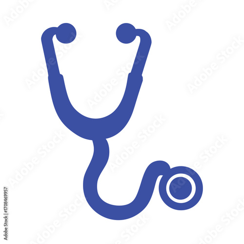 Stethoscope Vector Illustration Medical Examination & Healthcare Diagnosis, Doctor Tool for Clinical Practice