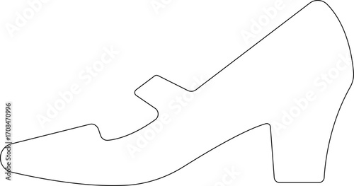 Ladies shoes icon.women's shoes footwear and elegant style and design trends.wedge heels sketch icon line art vector illustration.leather shoes heel icon black and white vector sign.