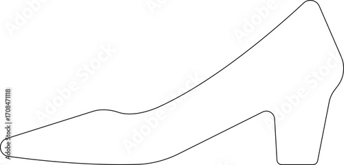 Ladies shoes icon.women's shoes footwear and elegant style and design trends.wedge heels sketch icon line art vector illustration.leather shoes heel icon black and white vector sign.