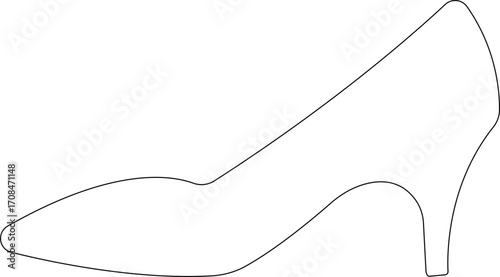 Ladies shoes icon.women's shoes footwear and elegant style and design trends.wedge heels sketch icon line art vector illustration.leather shoes heel icon black and white vector sign.