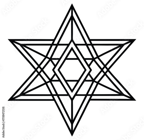 Star of David symbol of Israel vector illustration design