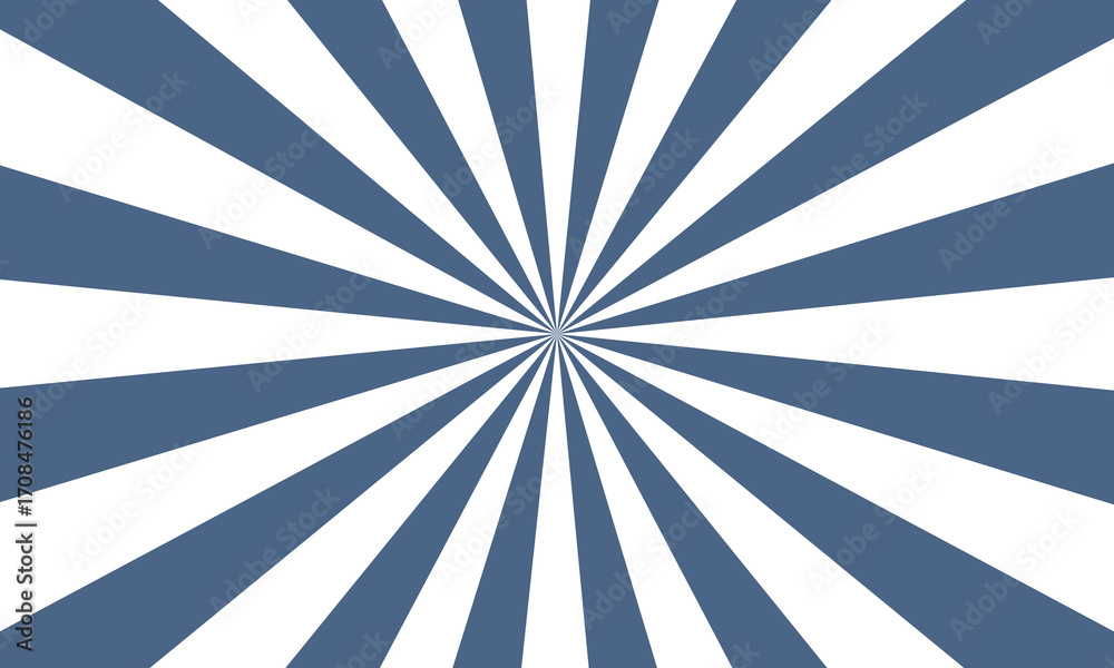 Fototapeta premium Concentric Radiating Sunburst Pattern with Alternating Blue and White Stripes