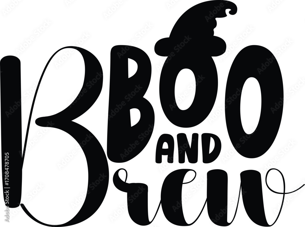Obraz premium Boo And Brew Svg T-shirt Design