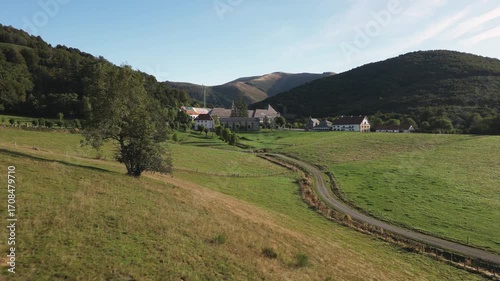 Way of St. James.. Sunny morning in Roncesvalles