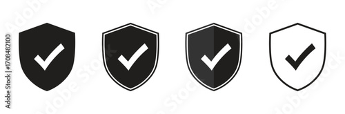 Shield guard with check mark icon