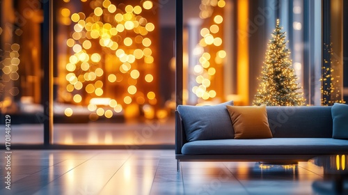 Christmas decor in modern interior