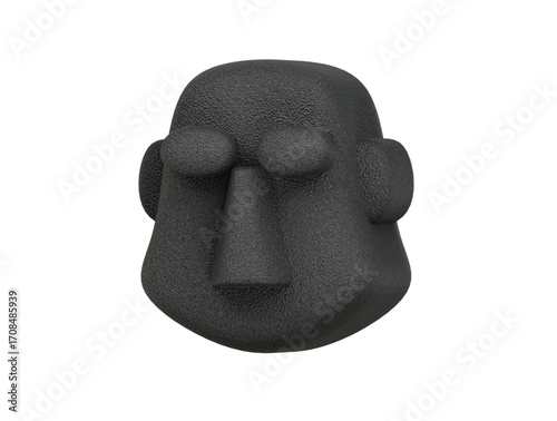 moai icon 3d illustration render
