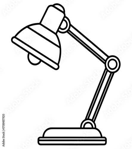 Illuminating Vision: A stylized illustration of a modern desk lamp, showcasing the simple elegance of design and the potential for focused illumination.