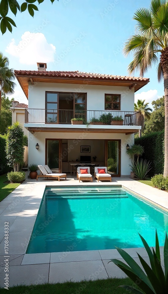 Fototapeta premium House architeture swimming pool