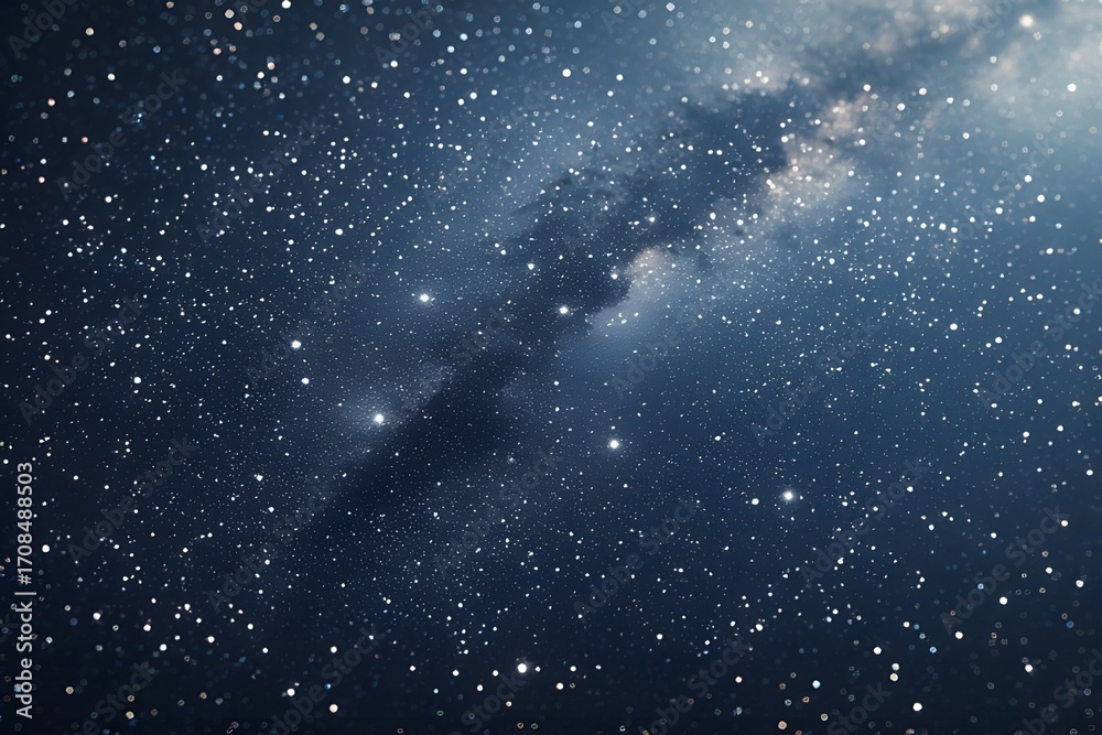 Fototapeta premium Vast cosmic nebula swirls with distant stars and galaxies creating a deep space sky