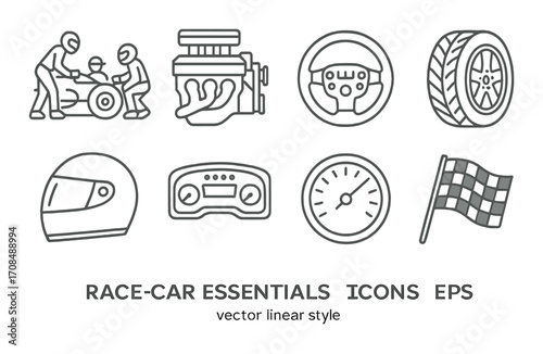 Media icons set including camera microphone male figure notepad and laptop outline