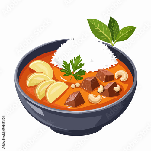 Thailändisches Massaman-Curry mit Rind