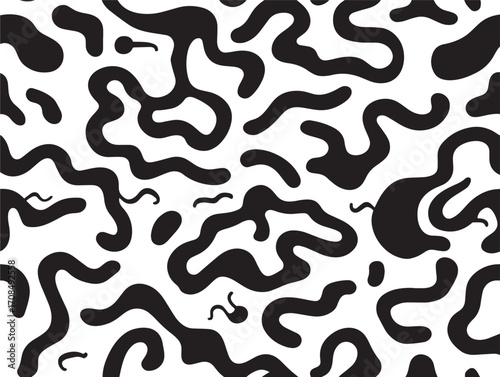 Stylish Camouflage Pattern Graphic in Modern Vector Linework
