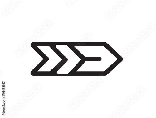 Minimal dual direction arrow symbol in modern vector design