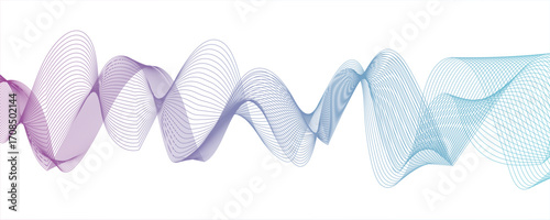 Abstract colorful wave line transparent background modern stream wave background and wave curve lines background. Business Illustration pattern of lines in transparent background.