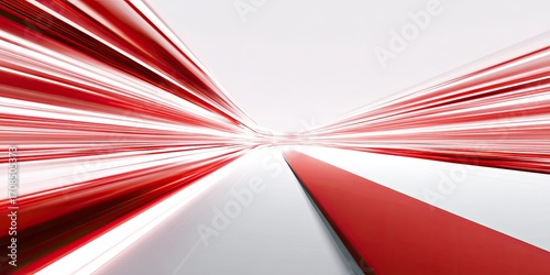 Wallpaper Mural Abstract tunnel effect with red and white streaks Torontodigital.ca