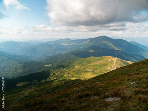 Carpathian mountains view