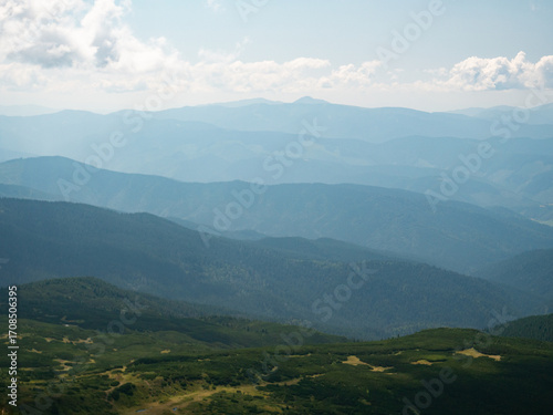 Carpathian mountains view
