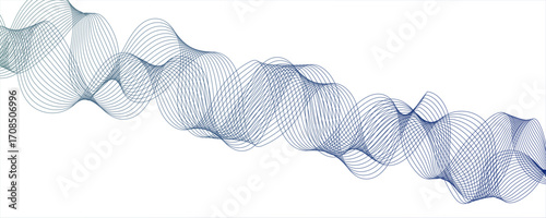 Abstract colorful wave line transparent background modern stream wave background and wave curve lines background. Business Illustration pattern of lines in transparent background. Blue blend digital.